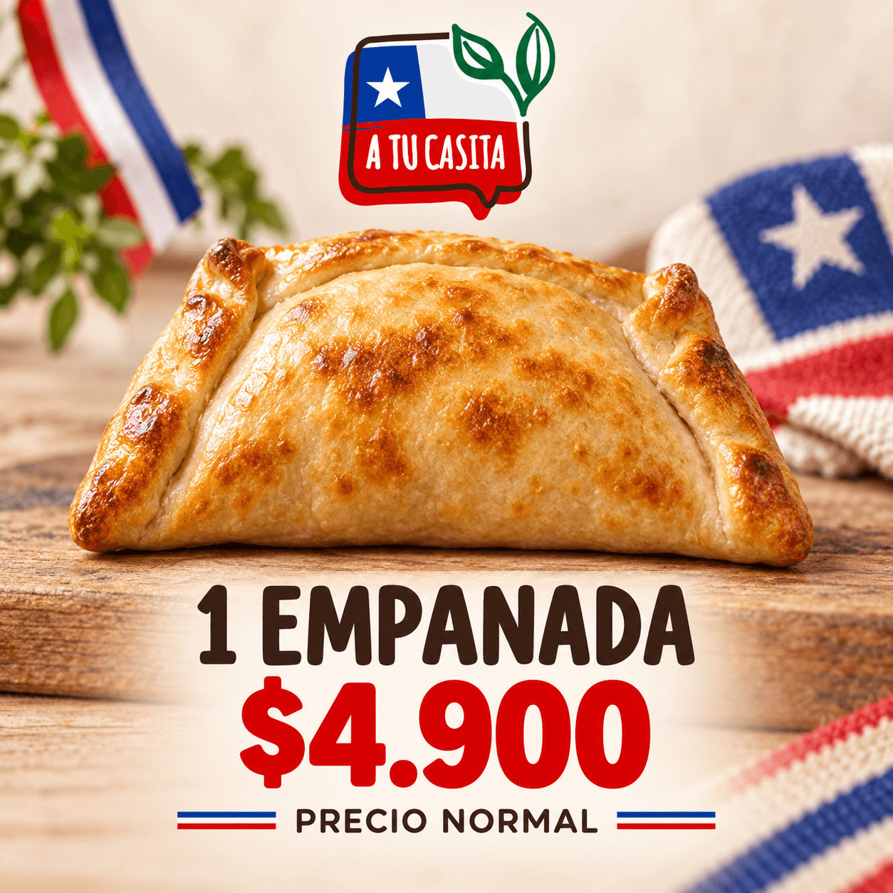 1 empanada $4.900